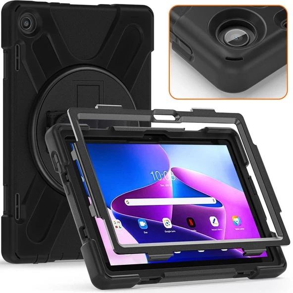 Zore Lenovo ile uyumlu Tab M10 TB-328F 3. Jenerasyon Defender Tablet Silikon - Resim 9