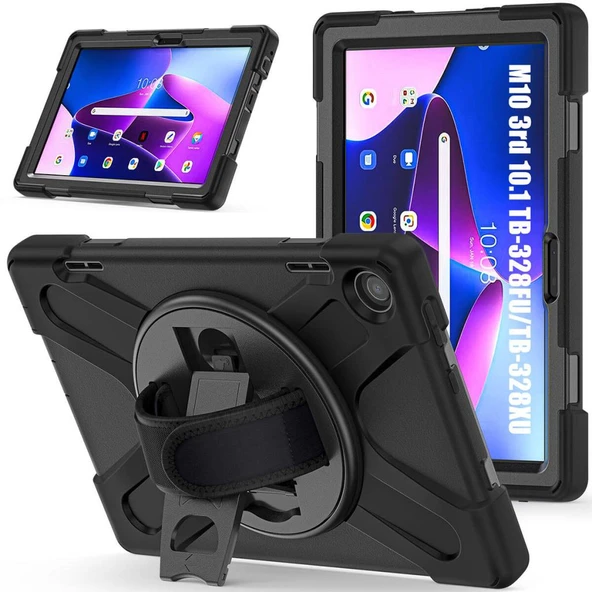 Zore Lenovo ile uyumlu Tab M10 TB-328F 3. Jenerasyon Defender Tablet Silikon - Resim 7