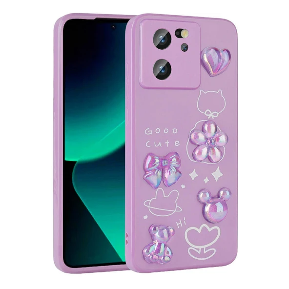 Zore Xiaomi ile uyumlu Mi 13T Pro Kılıf Kabartma Figürlü Parlak Toys Silikon Kapak - 4