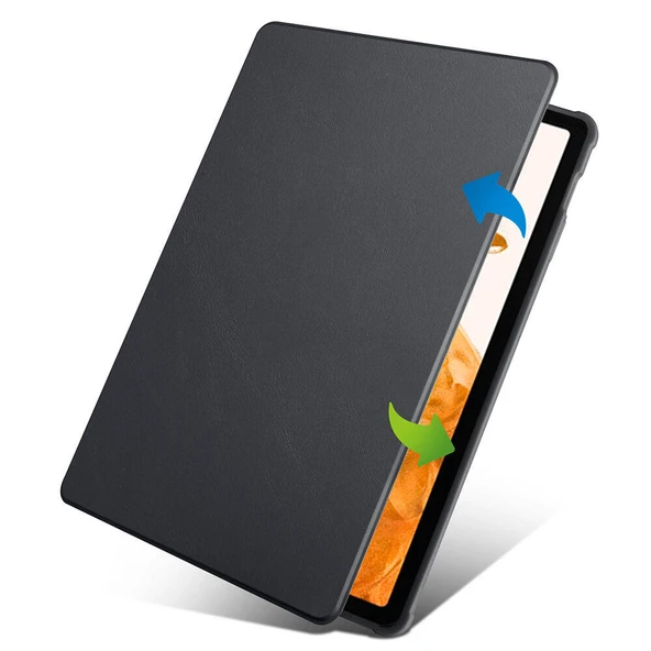 Zore Galaxy ile uyumlu Tab S9 Plus Kılıf Termik Kalem Bölmeli Dönebilen Standlı Kılıf - 9