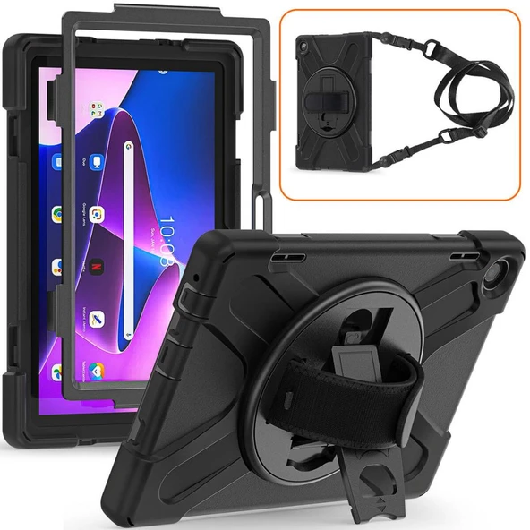 Zore Lenovo ile uyumlu Tab M10 TB-328F 3. Jenerasyon Defender Tablet Silikon - Resim 10