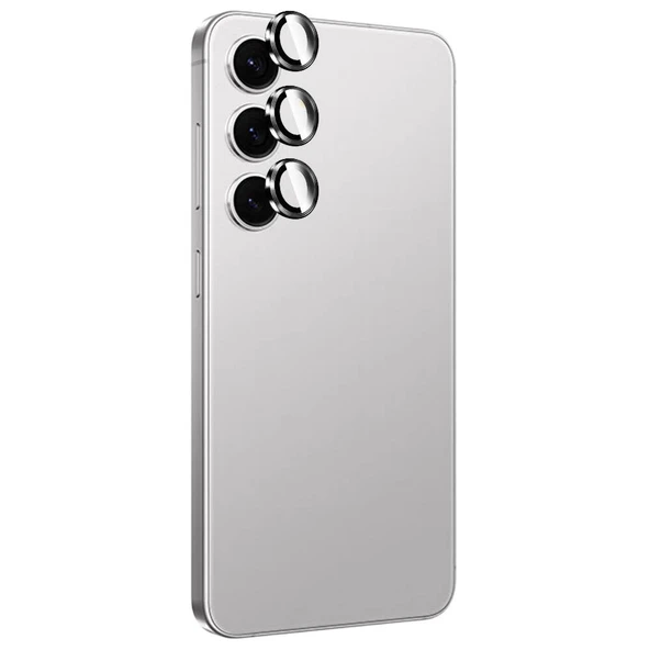 Zore Galaxy ile uyumlu S24 Plus Titanium Premium Temperli Kamera Lens Koruyucu - 4
