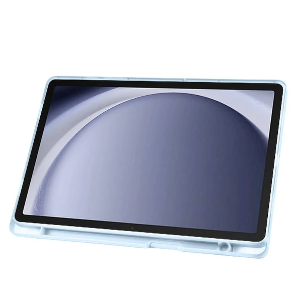 Zore Galaxy ile uyumlu Tab A9 Kılıf Tri Folding Kalem Bölmeli Standlı Kılıf - Resim 7