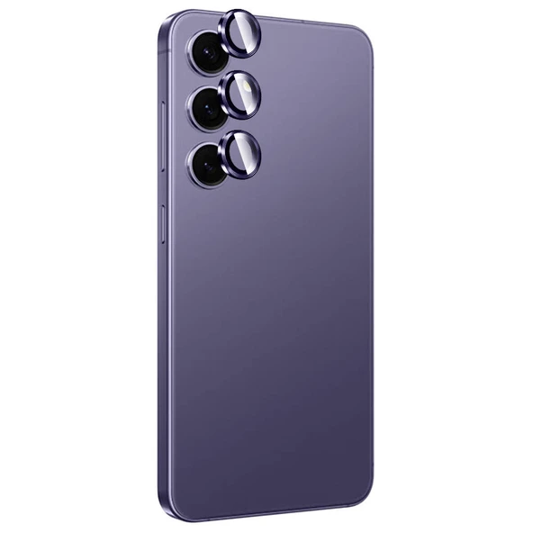 Zore Galaxy ile uyumlu S24 Plus Titanium Premium Temperli Kamera Lens Koruyucu - 2