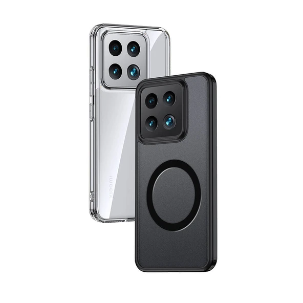 Zore Xiaomi ile uyumlu Mi 14 Kılıf Sert PC Arka Yüzey Wireless Şarj Özellikli Flet M-safe Kapak - 6