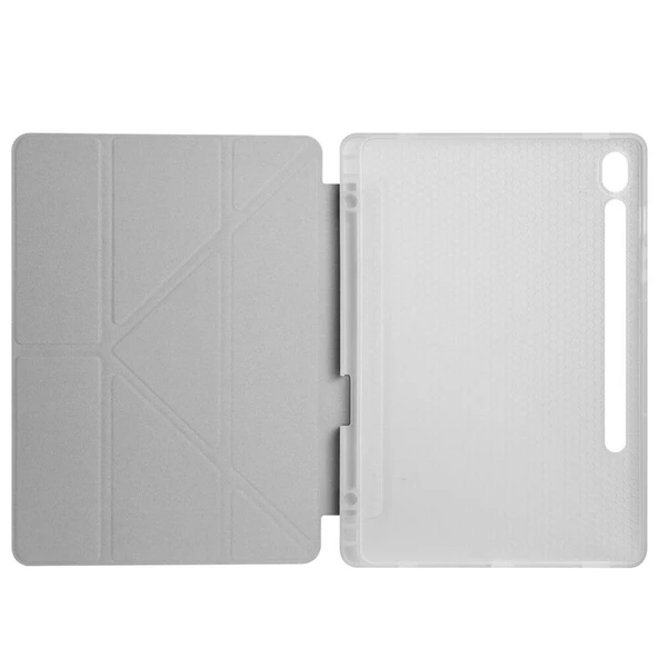 Zore Galaxy ile uyumlu Tab S9 FE Kılıf Tri Folding Kalem Bölmeli Standlı Kılıf - 7