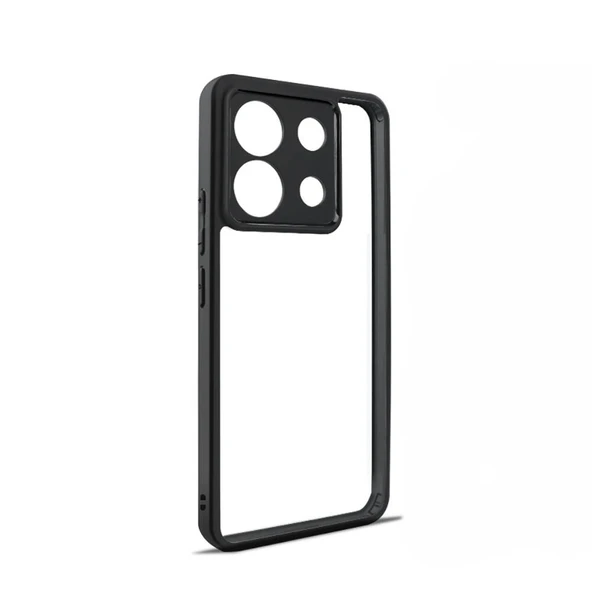 Zore Xiaomi ile uyumlu Redmi Note 13 Pro 5G Kılıf Kamera Korumalı Şeffaf Arka Yüzey New Roll Kapak - 1
