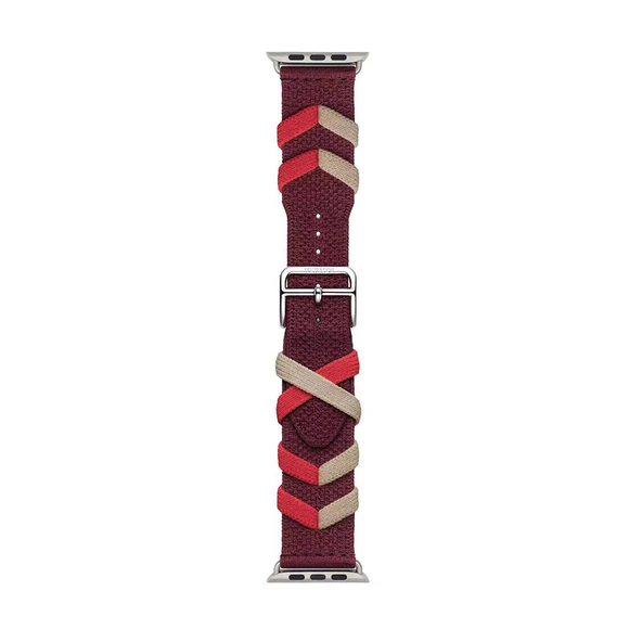 Zore Apple ile uyumlu Watch 38mm KRD-97 Sarmal Örgü Tasarımlı Kordon - Resim 3