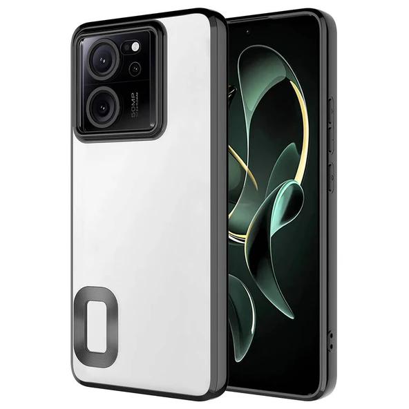 Zore Xiaomi ile uyumlu Mi 13T Pro Kılıf Kamera Korumalı Logo Gösteren Omega Kapak - 11