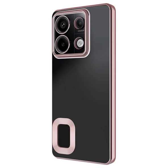 Zore Xiaomi ile uyumlu Redmi Note 13 Pro 5G Kılıf Kamera Korumalı Logo Gösteren Omega Kapak - 4