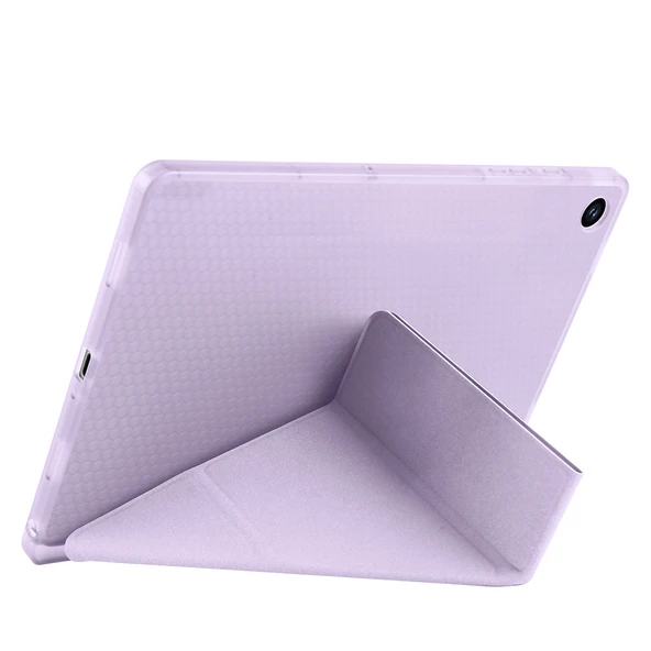 Zore Galaxy ile uyumlu Tab A9 Plus Kılıf Tri Folding Kalem Bölmeli Standlı Kılıf - Resim 9