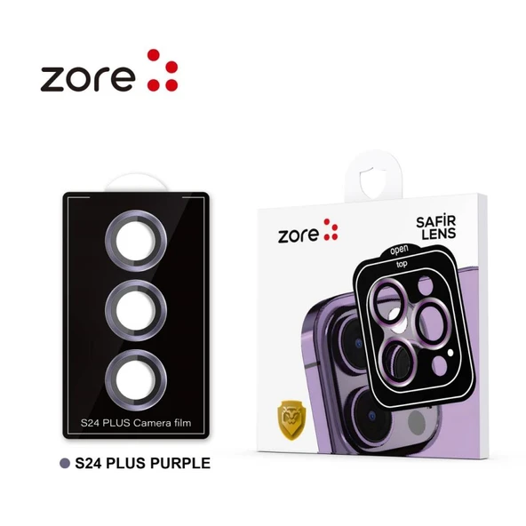 Zore Galaxy ile uyumlu S24 Plus Kamera Lens Koruyucu Cam Filmi - 8