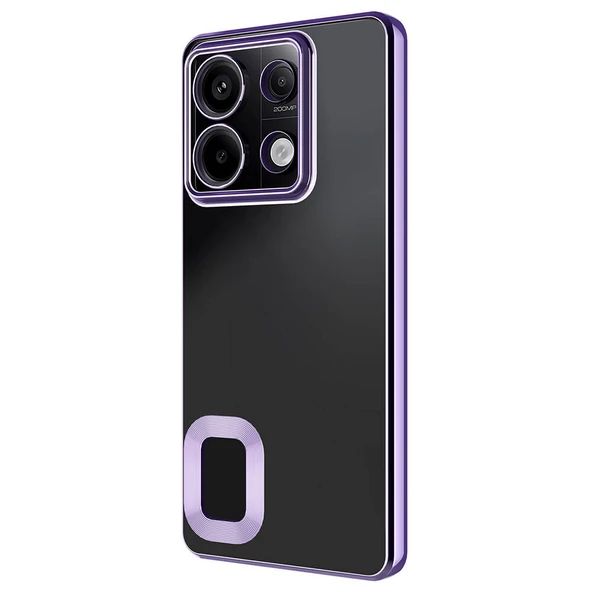 Zore Xiaomi ile uyumlu Redmi Note 13 Pro 5G Kılıf Kamera Korumalı Logo Gösteren Omega Kapak - 5