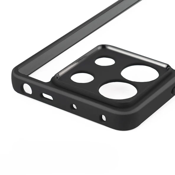 Zore Xiaomi ile uyumlu Redmi Note 13 Pro 5G Kılıf Kamera Korumalı Şeffaf Arka Yüzey New Roll Kapak - 3