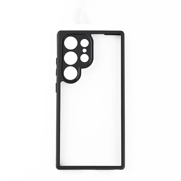 Zore Galaxy ile uyumlu S24 Ultra Kılıf Kamera Korumalı Şeffaf Arka Yüzey New Roll Kapak - 11