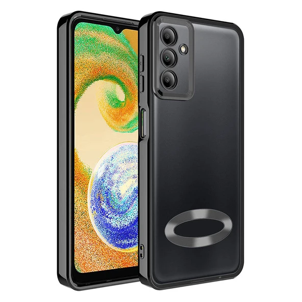 Zore Galaxy ile uyumlu A05S Kılıf Kamera Korumalı Logo Gösteren Omega Kapak - 3