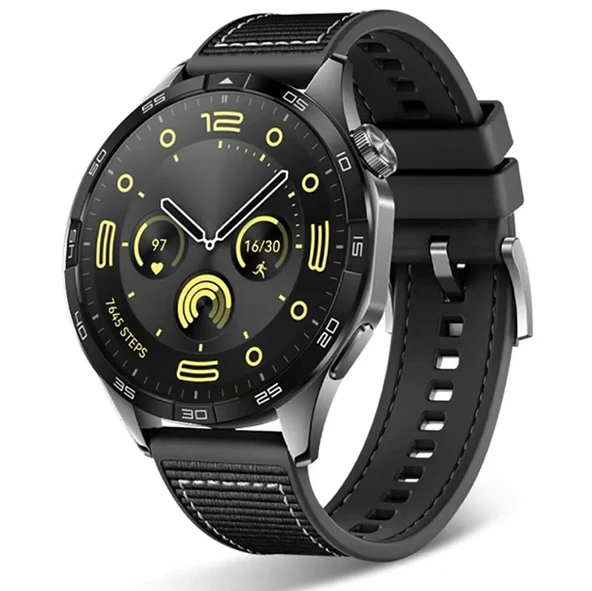 Zore Galaxy ile uyumlu Watch 46mm KRD-102 22mm Silikon Kordon - 8