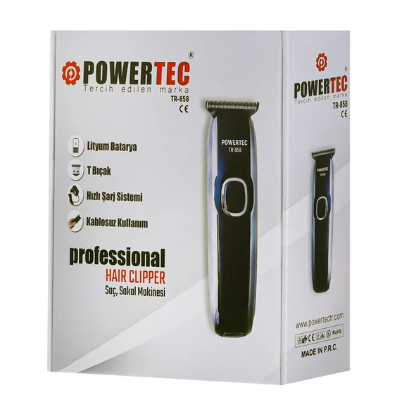Powertec TR-858 Sakal-Ense Tıraş Makinesi - Resim 4