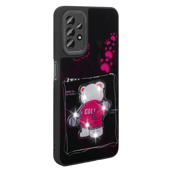 Zore Galaxy ile uyumlu A13 4G Kılıf Parlayan Kabartmalı İkonik Figürlü Amas Silikon Kapak - Resim 2