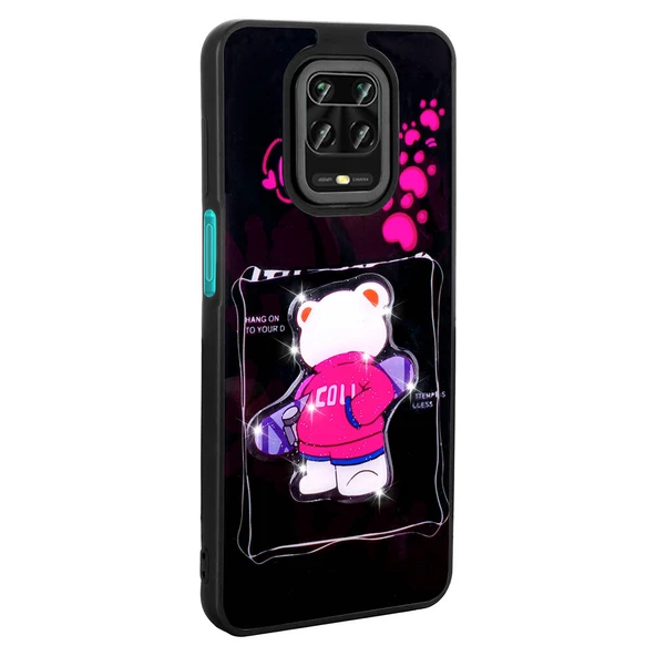 Zore Xiaomi ile uyumlu Redmi Note 9 Pro Kılıf Parlayan Kabartmalı İkonik Figürlü Amas Silikon Kapak - 6