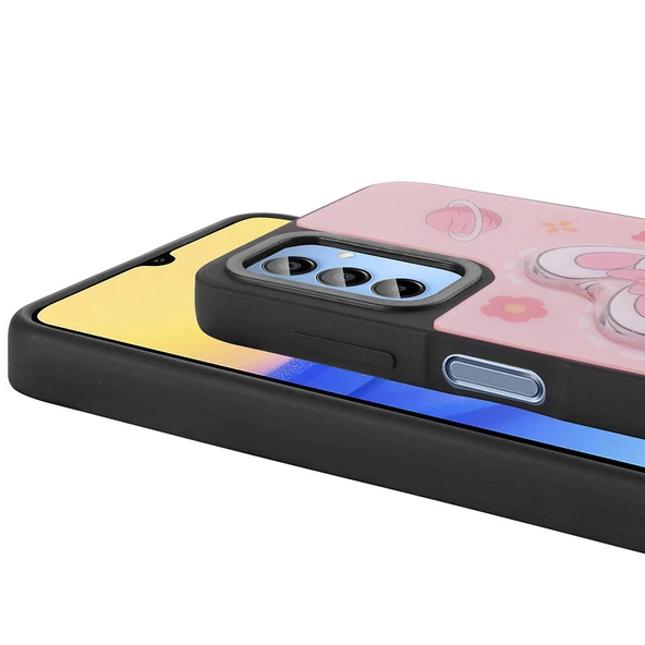 Zore Galaxy ile uyumlu A15 Kılıf Parlayan Kabartmalı İkonik Figürlü Amas Silikon Kapak - 3