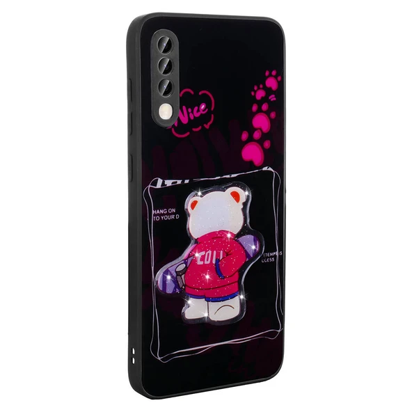 Zore Galaxy ile uyumlu A50 Kılıf Parlayan Kabartmalı İkonik Figürlü Amas Silikon Kapak - 4