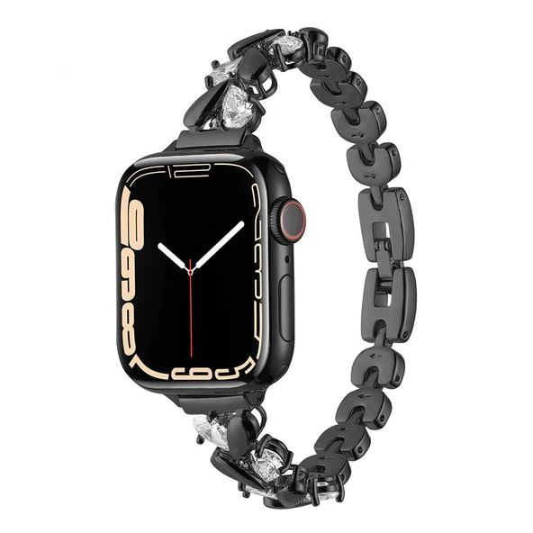 Zore Apple ile uyumlu Watch 7 41mm KRD-103 Metal Kordon - 6