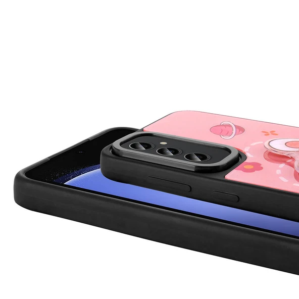 Zore Galaxy ile uyumlu S24 Kılıf Parlayan Kabartmalı İkonik Figürlü Amas Silikon Kapak - 3