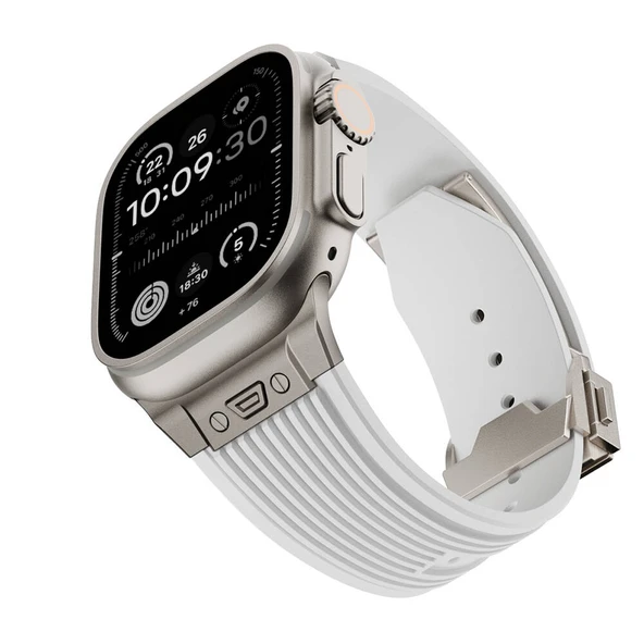 Zore Apple ile uyumlu Watch 42mm KRD-113 Spor Görünümlü Silikon Kordon - 7