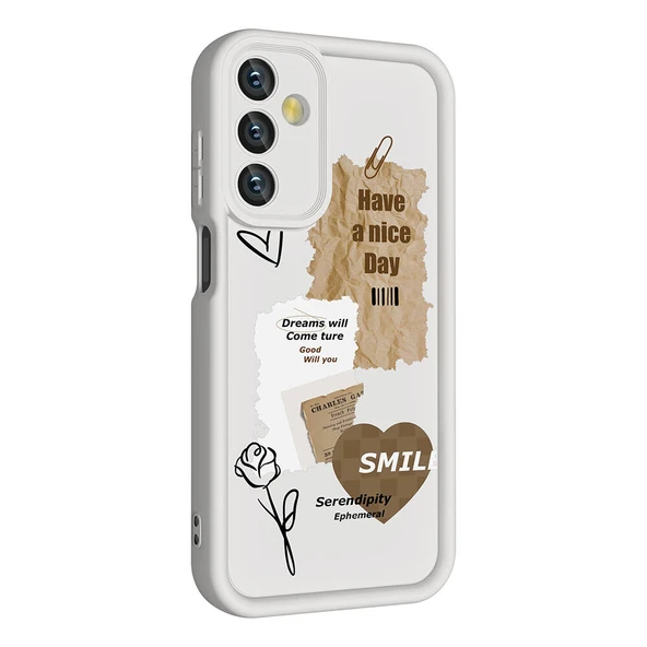 Zore Galaxy ile uyumlu A05S Kılıf Kamera Korumalı Baskılı Arka Yüzey Klas Kapak - 12