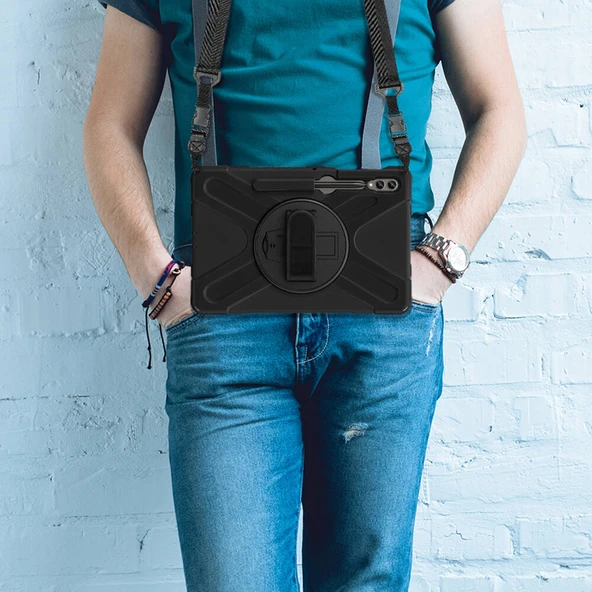 Zore Galaxy ile uyumlu Tab S9 FE Plus Defender Tablet Silikon - 12