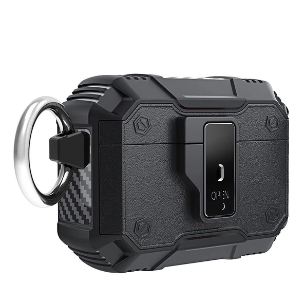 Zore Apple ile uyumlu Airpods ile uyumlu Pro 2 Airbag 35 Darbelere Karşı Dayanıklı Düğmeli Kılıf - 12