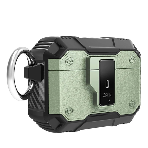 Zore Apple ile uyumlu Airpods ile uyumlu Pro Airbag 35 Darbelere Karşı Dayanıklı Düğmeli Kılıf - 9