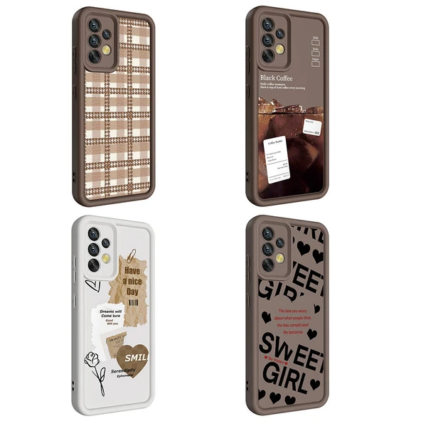 Zore Galaxy ile uyumlu A32 4G Kılıf Kamera Korumalı Baskılı Arka Yüzey Klas Kapak - 9