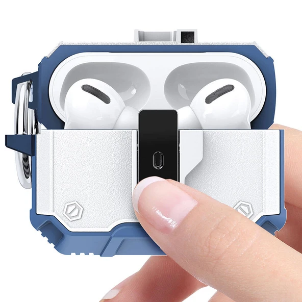 Zore Apple ile uyumlu Airpods ile uyumlu Pro 2 Airbag 35 Darbelere Karşı Dayanıklı Düğmeli Kılıf - 5