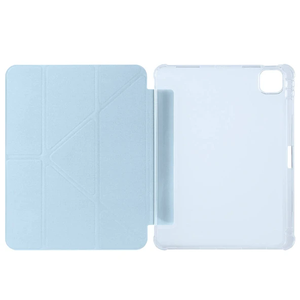 Zore Apple ile uyumlu iPad Air 11 2024 Kılıf Tri Folding Kalem Bölmeli Standlı Kılıf - 11