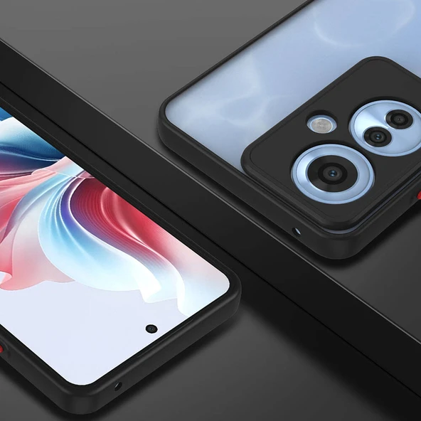 Zore Oppo ile uyumlu Reno 11F 5G Kılıf Hux Kapak - 3