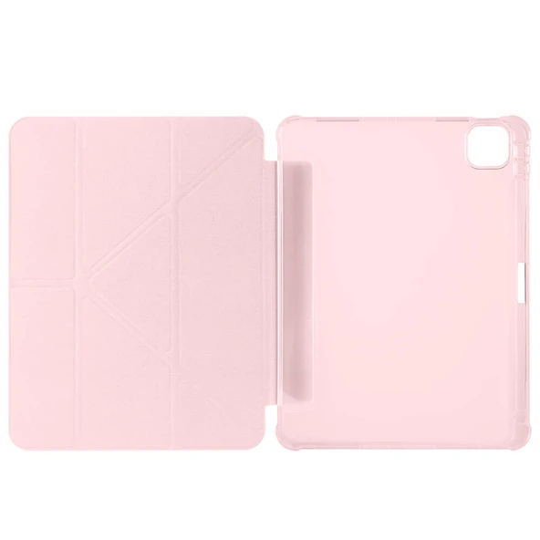 Zore Apple ile uyumlu iPad Air 11 2024 Kılıf Tri Folding Kalem Bölmeli Standlı Kılıf - 9