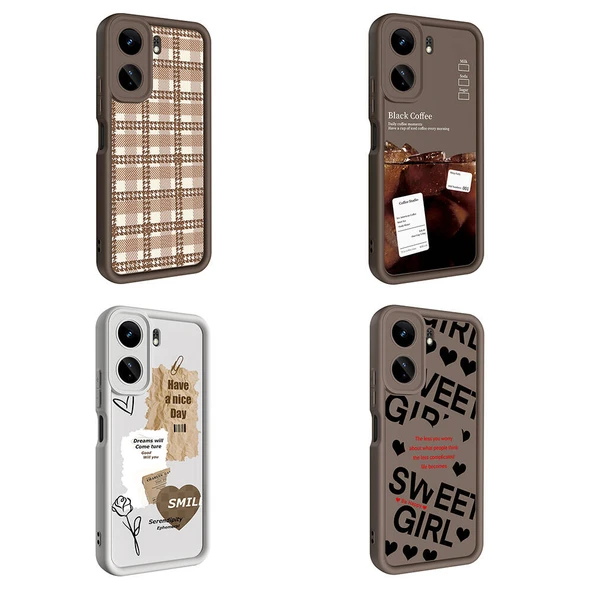 Zore Xiaomi ile uyumlu Mi 13T Pro Kılıf Kamera Korumalı Baskılı Arka Yüzey Klas Kapak - 8