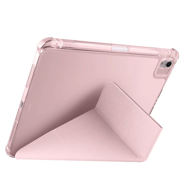 Zore Apple ile uyumlu iPad Air 11 2024 Kılıf Tri Folding Kalem Bölmeli Standlı Kılıf - 8