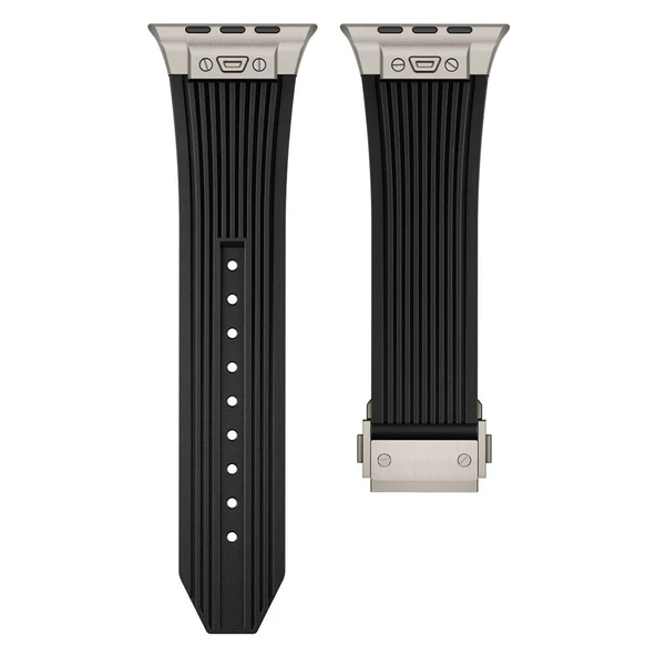 Zore Apple ile uyumlu Watch 7 45mm KRD-113 Spor Görünümlü Silikon Kordon - 7