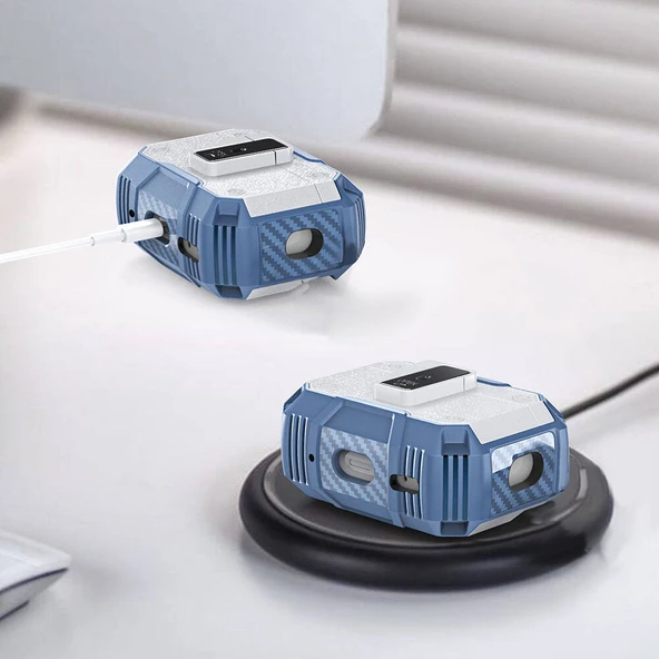 Zore Apple ile uyumlu Airpods ile uyumlu Pro Airbag 35 Darbelere Karşı Dayanıklı Düğmeli Kılıf - 3