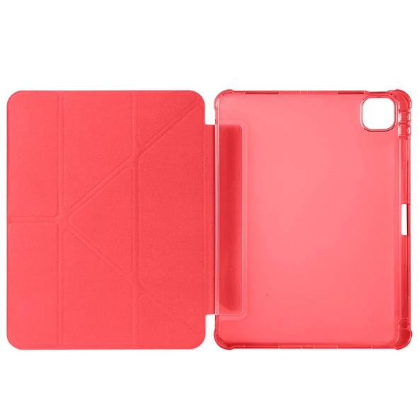 Zore Apple ile uyumlu iPad Air 11 2024 Kılıf Tri Folding Kalem Bölmeli Standlı Kılıf - 3