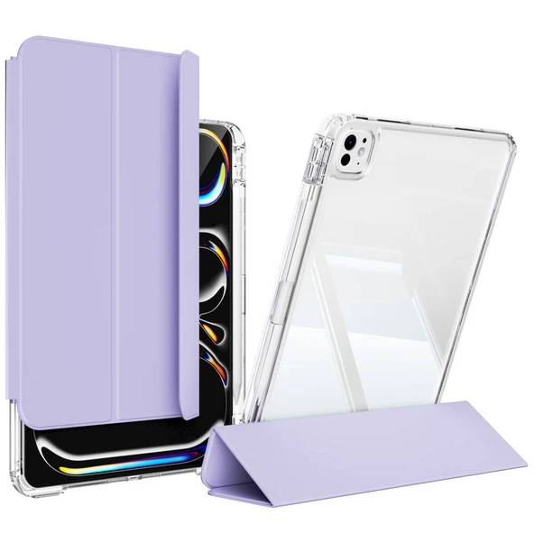 Zore ​​Apple ile uyumlu iPad Pro 13 2024 Kılıf Magnetik Ayrılabilen Airbagli Sliding Tablet Kılıfı - Resim 9