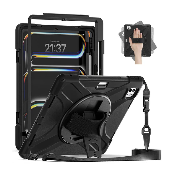 Zore Apple ile uyumlu iPad Pro 13 2024 Defender Tablet Silikon - Resim 3