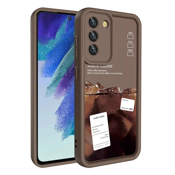 Zore Galaxy ile uyumlu S21 FE Kılıf Kamera Korumalı Baskılı Arka Yüzey Klas Kapak - 3