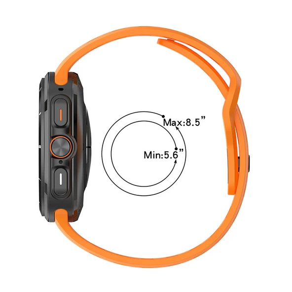 Zore Galaxy ile uyumlu Watch Ultra 47mm KRD-119 Delikli Tasarım Silikon Kordon - 3