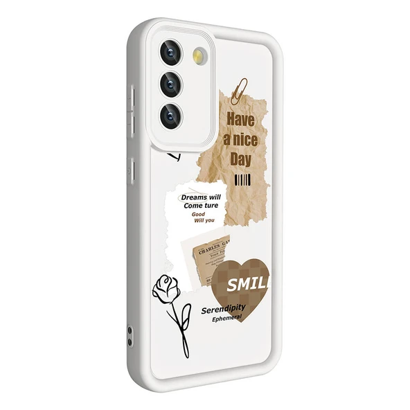 Zore Galaxy ile uyumlu S21 FE Kılıf Kamera Korumalı Baskılı Arka Yüzey Klas Kapak - 12