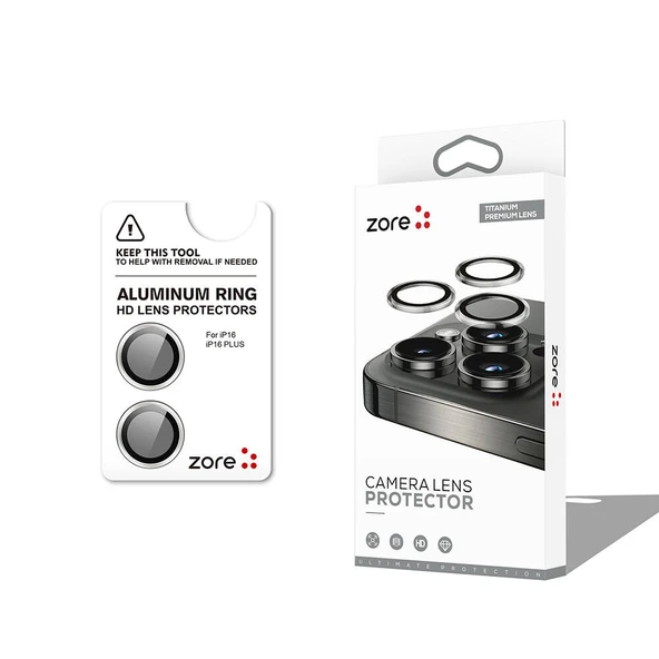 Zore Apple ile uyumlu iPhone 16 Plus CL-12 Premium Safir Parmak İzi Bırakmayan Anti-Reflective Kamera Lens Koruyucu - Resim 6