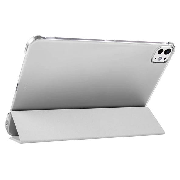 Zore Apple ile uyumlu iPad Pro 11 2024 Smart Cover Kalem Bölmeli Standlı 1-1 Kılıf - 10